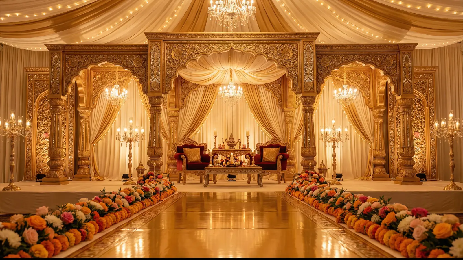 Luxury wedding event setup by Drishti Events
